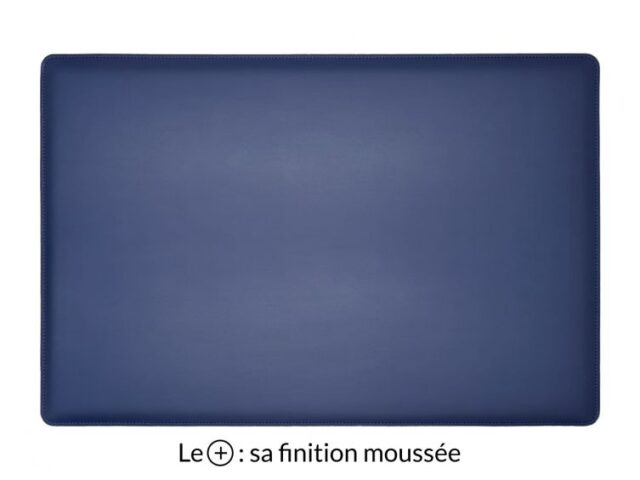 Lavoisier Maroquinier - Sous-main en cuir bleu cobalt "Premium" - 60x40 cm