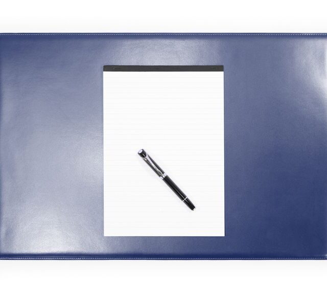 Lavoisier Maroquinier - Sous-main en cuir bleu cobalt "Premium" - 60x40 cm