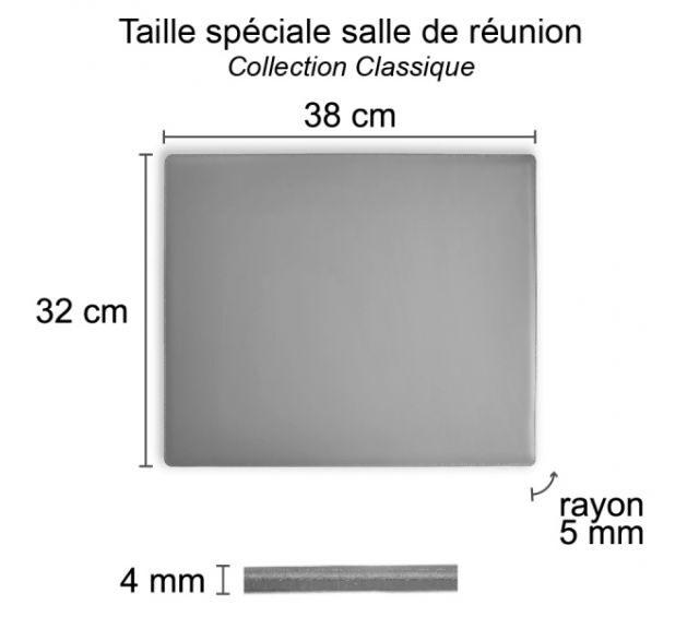 Lavoisier Maroquinier - Sous-main en cuir bordeaux - mini - 38x32 cm