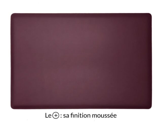 Lavoisier Maroquinier - Sous-main en cuir bordeaux "Premium" - 50x34 cm