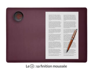 sous main en cuir bordeaux premium 50x34 cm