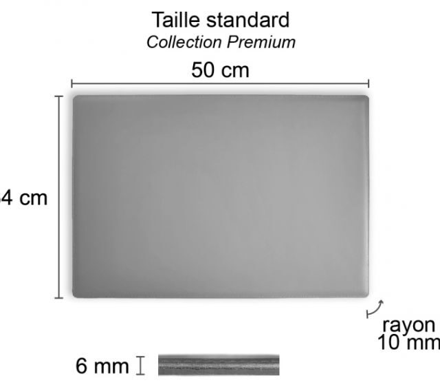 Lavoisier Maroquinier - Sous-main en cuir gold "Premium" - 50x34 cm