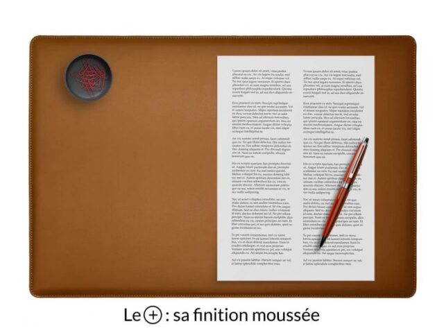 LAVOISIER Maroquinier - Sous-main en cuir gold “Premium” – 50×34 cm