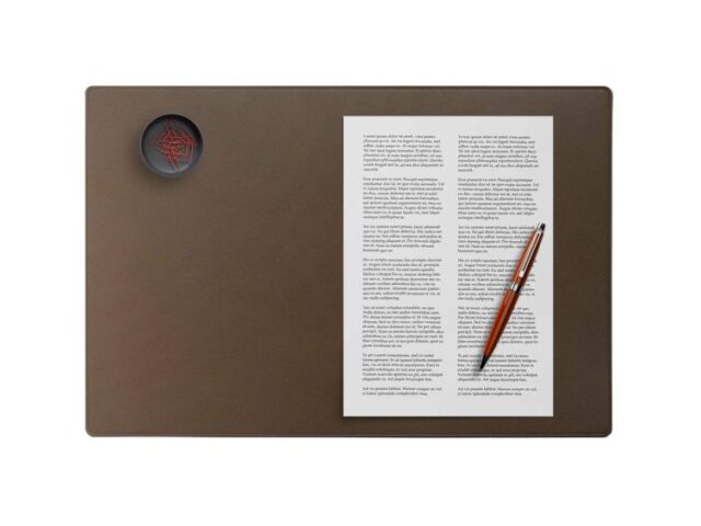 LAVOISIER Maroquinier - Sous-main en cuir luxe marron – 50×34 cm – SM900-50