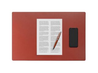 LAVOISIER Maroquinier - Sous-main en cuir luxe rouge – 60×40 cm – SM900-60