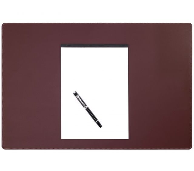 Lavoisier Maroquinier - Sous-main en cuir marron - 60x40 cm