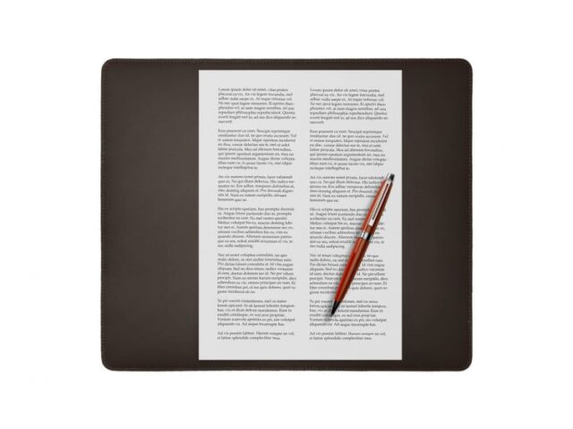 LAVOISIER Maroquinier - Sous-main en cuir marron foncé – mini – 38×32 cm