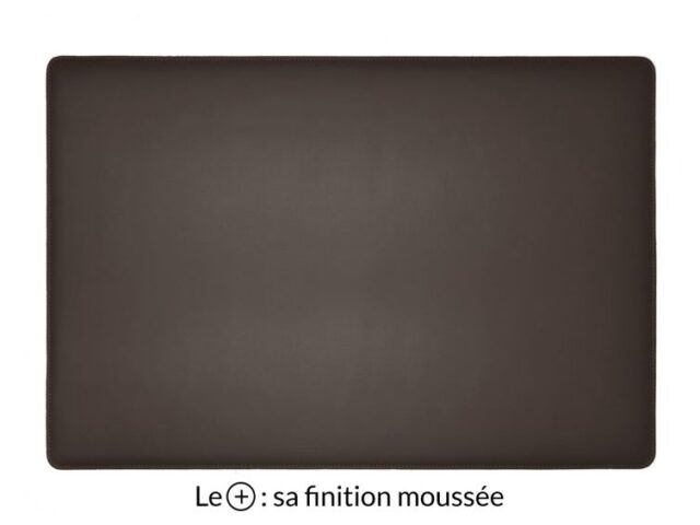 Lavoisier Maroquinier - Sous-main en cuir marron foncé "Premium" - 50x34 cm