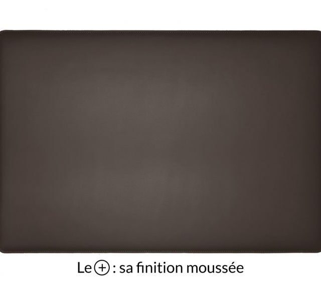 Lavoisier Maroquinier - Sous-main en cuir marron foncé "Premium" - 50x34 cm