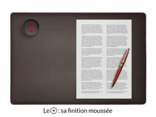 LAVOISIER Maroquinier - Sous-main en cuir marron foncé “Premium” – 50×34 cm