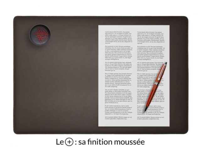 LAVOISIER Maroquinier - Sous-main en cuir marron foncé “Premium” – 50×34 cm