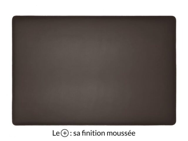 Lavoisier Maroquinier - Sous-main en cuir marron foncé "Premium" - 60x40 cm
