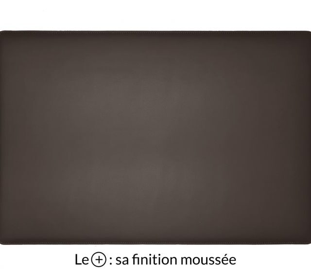 Lavoisier Maroquinier - Sous-main en cuir marron foncé "Premium" - 60x40 cm