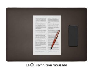 Sous-main en cuir marron foncé “Premium” – 60×40 cm par la marque LAVOISIER Maroquinier LAVOISIER Maroquinier - Sous-main en cuir marron foncé “Premium” – 60×40 cm