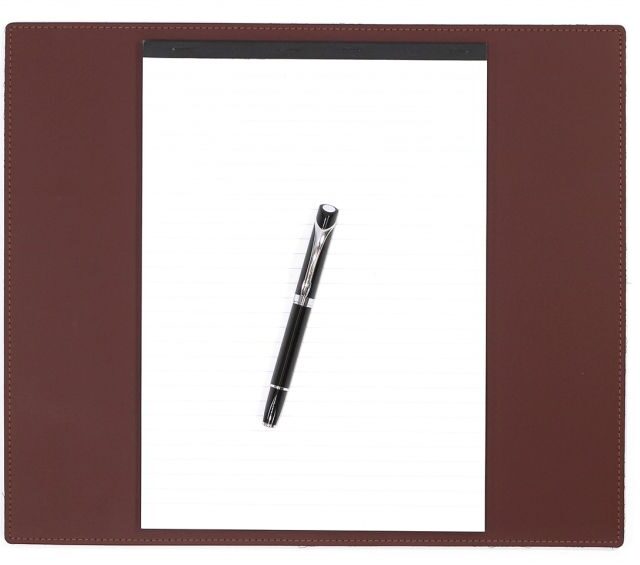 Lavoisier Maroquinier - Sous-main en cuir marron - mini - 38x32 cm