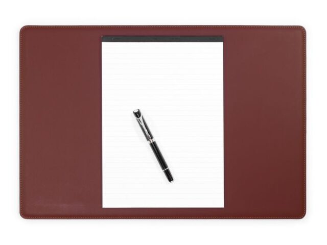 Lavoisier Maroquinier - Sous-main en cuir marron "Premium" - 50x34 cm