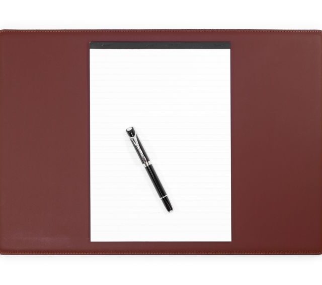 Lavoisier Maroquinier - Sous-main en cuir marron "Premium" - 50x34 cm