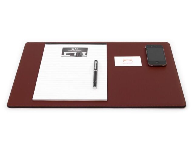 Lavoisier Maroquinier - Sous-main en cuir marron "Premium" - 50x34 cm