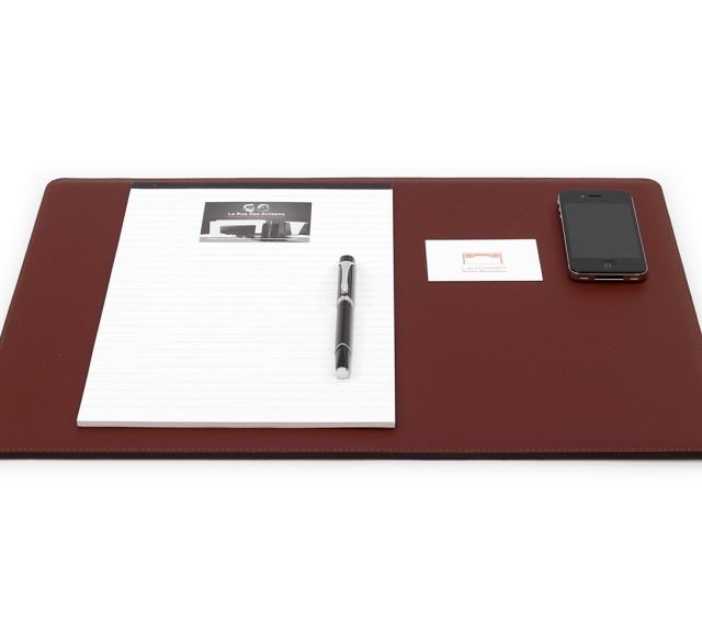 Lavoisier Maroquinier - Sous-main en cuir marron "Premium" - 50x34 cm