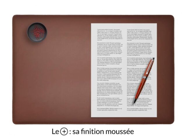 LAVOISIER Maroquinier - Sous-main en cuir marron “Premium” – 50×34 cm