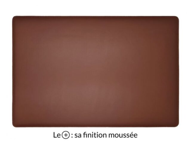Lavoisier Maroquinier - Sous-main en cuir marron "Premium" - 60x40 cm