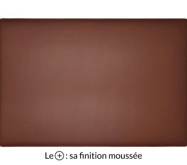 Lavoisier Maroquinier - Sous-main en cuir marron "Premium" - 60x40 cm