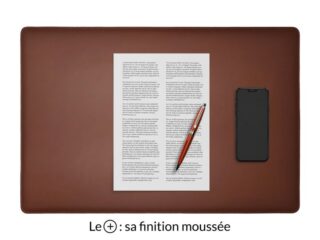 Sous-main en cuir marron “Premium” – 60×40 cm par la marque LAVOISIER Maroquinier LAVOISIER Maroquinier - Sous-main en cuir marron “Premium” – 60×40 cm