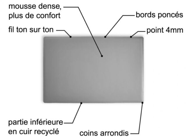 Lavoisier Maroquinier - Sous-main en cuir marron "Premium" - 60x40 cm