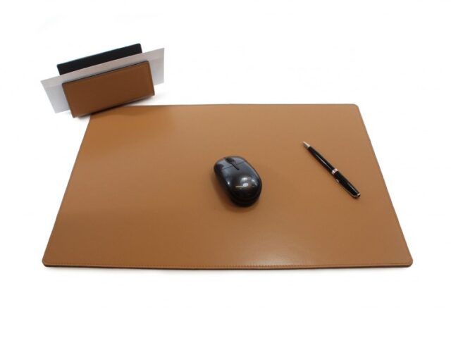 Lavoisier Maroquinier - Sous-main en cuir noir - 50x34 cm