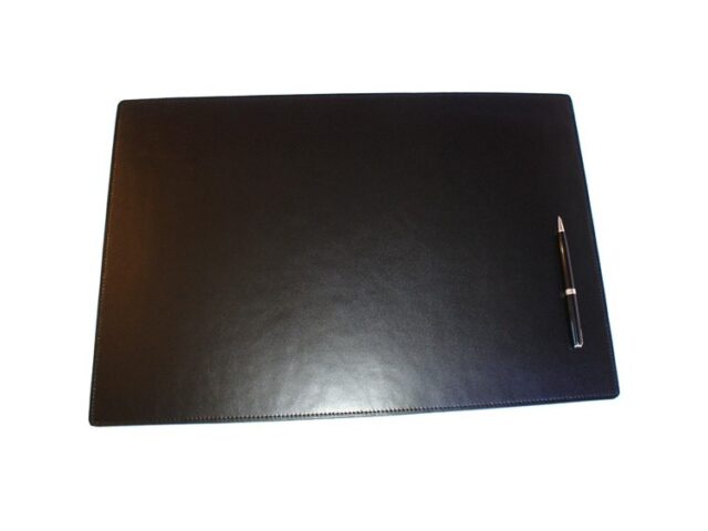 Lavoisier Maroquinier - Sous-main en cuir noir - 50x34 cm