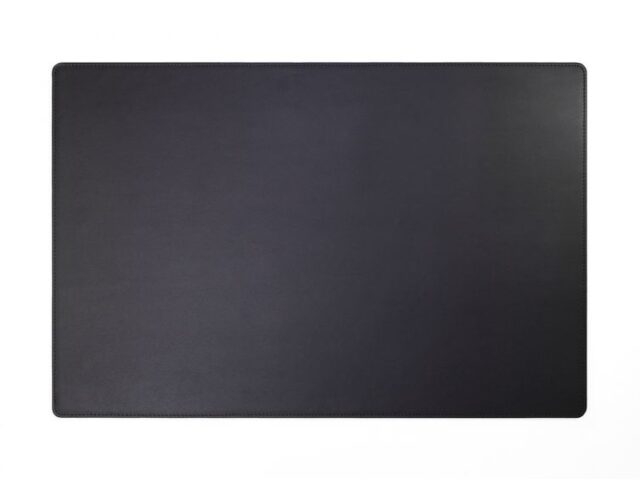 Lavoisier Maroquinier - Sous-main en cuir noir - 60x40 cm