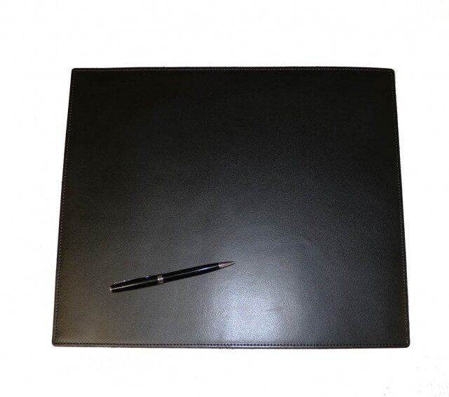 Lavoisier Maroquinier - Sous-main en cuir noir - mini - 38x32 cm