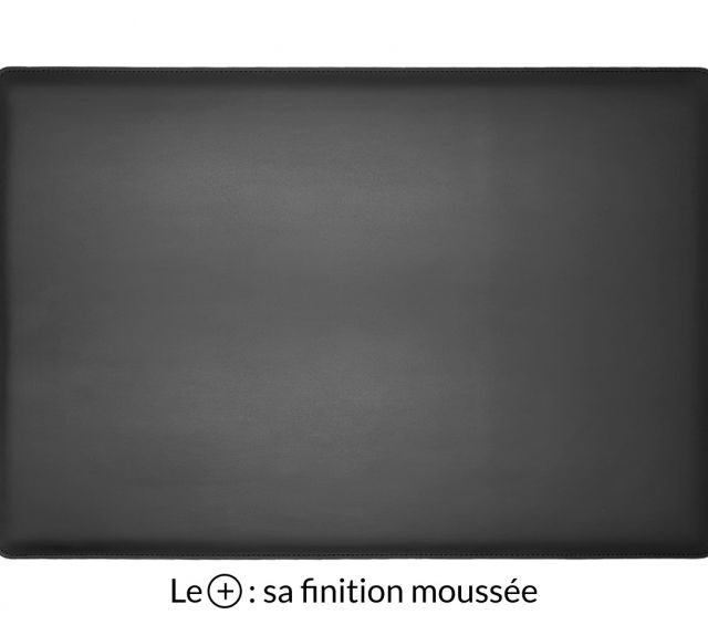 Lavoisier Maroquinier - Sous-main en cuir noir "Premium" - 50x34 cm