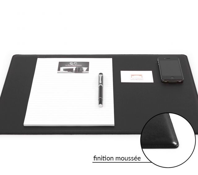 Lavoisier Maroquinier - Sous-main en cuir noir "Premium" - 50x34 cm