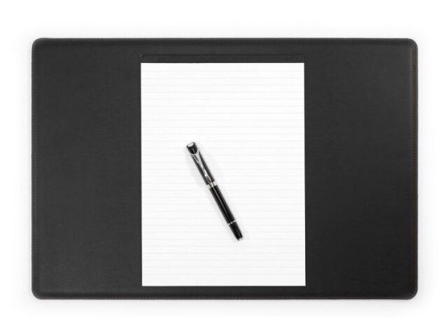 Lavoisier Maroquinier - Sous-main en cuir noir "Premium" - 50x34 cm