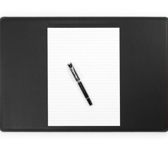 Lavoisier Maroquinier - Sous-main en cuir noir "Premium" - 50x34 cm