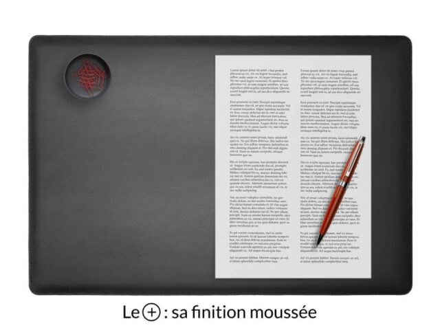 LAVOISIER Maroquinier - Sous-main en cuir noir “Premium” – 50×34 cm