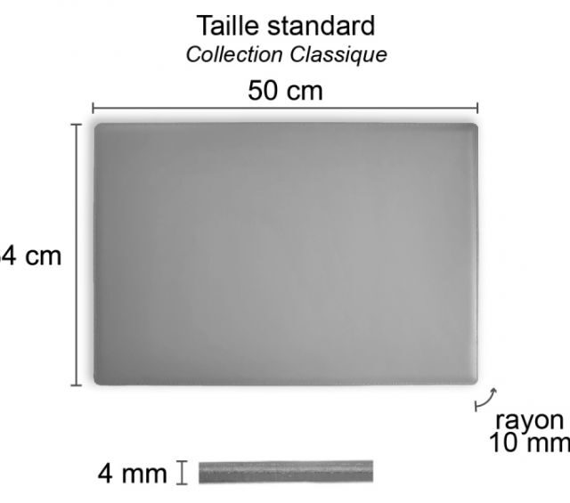 Lavoisier Maroquinier - Sous-main en cuir rose - 50x34 cm