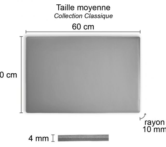 Lavoisier Maroquinier - Sous-main en cuir rose - 60x40 cm