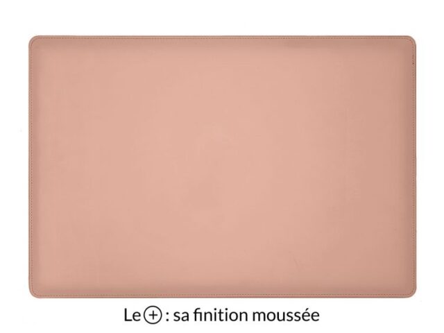 Lavoisier Maroquinier - Sous-main en cuir rose "Premium" - 50x34 cm