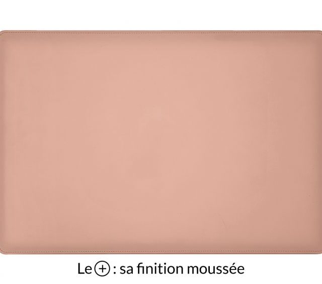 Lavoisier Maroquinier - Sous-main en cuir rose "Premium" - 50x34 cm