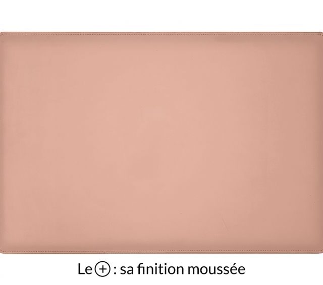 Lavoisier Maroquinier - Sous-main en cuir rose "Premium" - 60x40 cm
