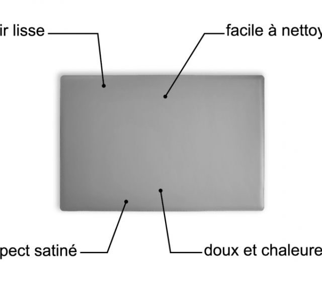 Lavoisier Maroquinier - Sous-main en cuir rose "Premium" - 60x40 cm