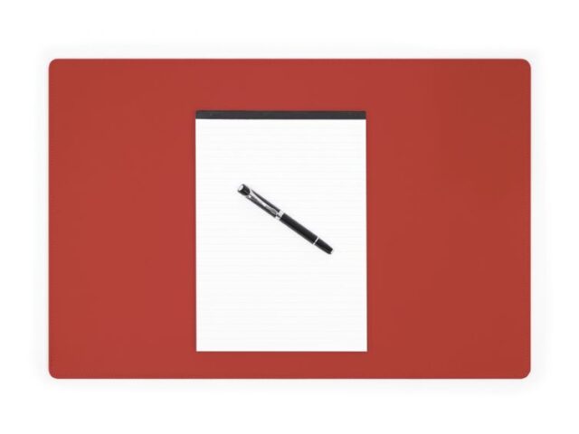 Lavoisier Maroquinier - Sous-main en cuir rouge coquelicot - 60x40 cm