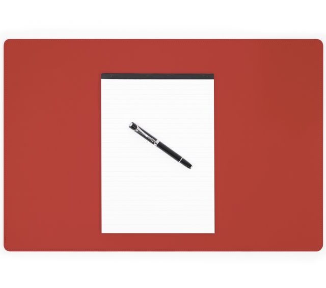Lavoisier Maroquinier - Sous-main en cuir rouge coquelicot - 60x40 cm