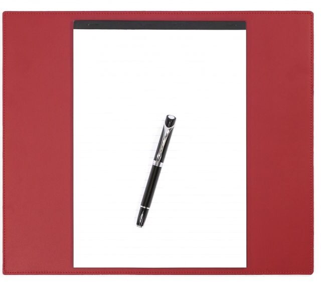 Lavoisier Maroquinier - Sous-main en cuir rouge coquelicot - mini - 38x32 cm