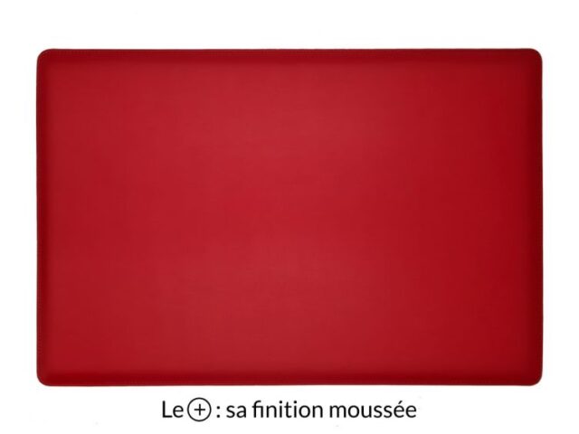 Lavoisier Maroquinier - Sous-main en cuir rouge coquelicot "Premium" - 60x40 cm