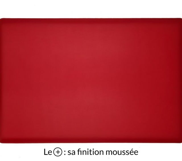 Lavoisier Maroquinier - Sous-main en cuir rouge coquelicot "Premium" - 60x40 cm