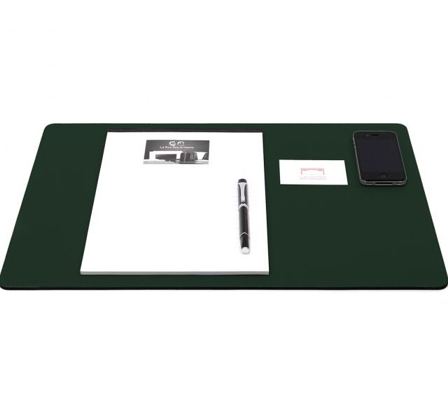 Lavoisier Maroquinier - Sous-main en cuir vert anglais - 50x34 cm