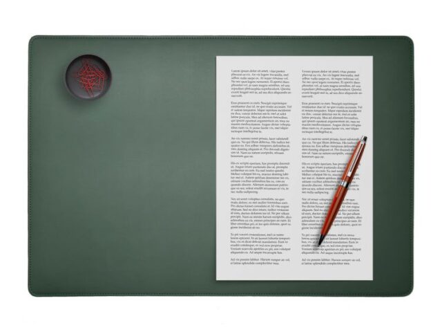 LAVOISIER Maroquinier - Sous-main en cuir vert anglais – 50×34 cm